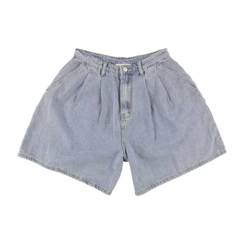 MABLE Womens Pleated Casual Denim Shorts, NWT - Picture 1 of 2